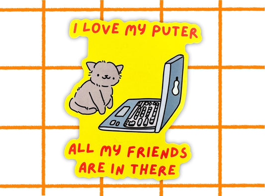 Internet Friend Cat Sticker