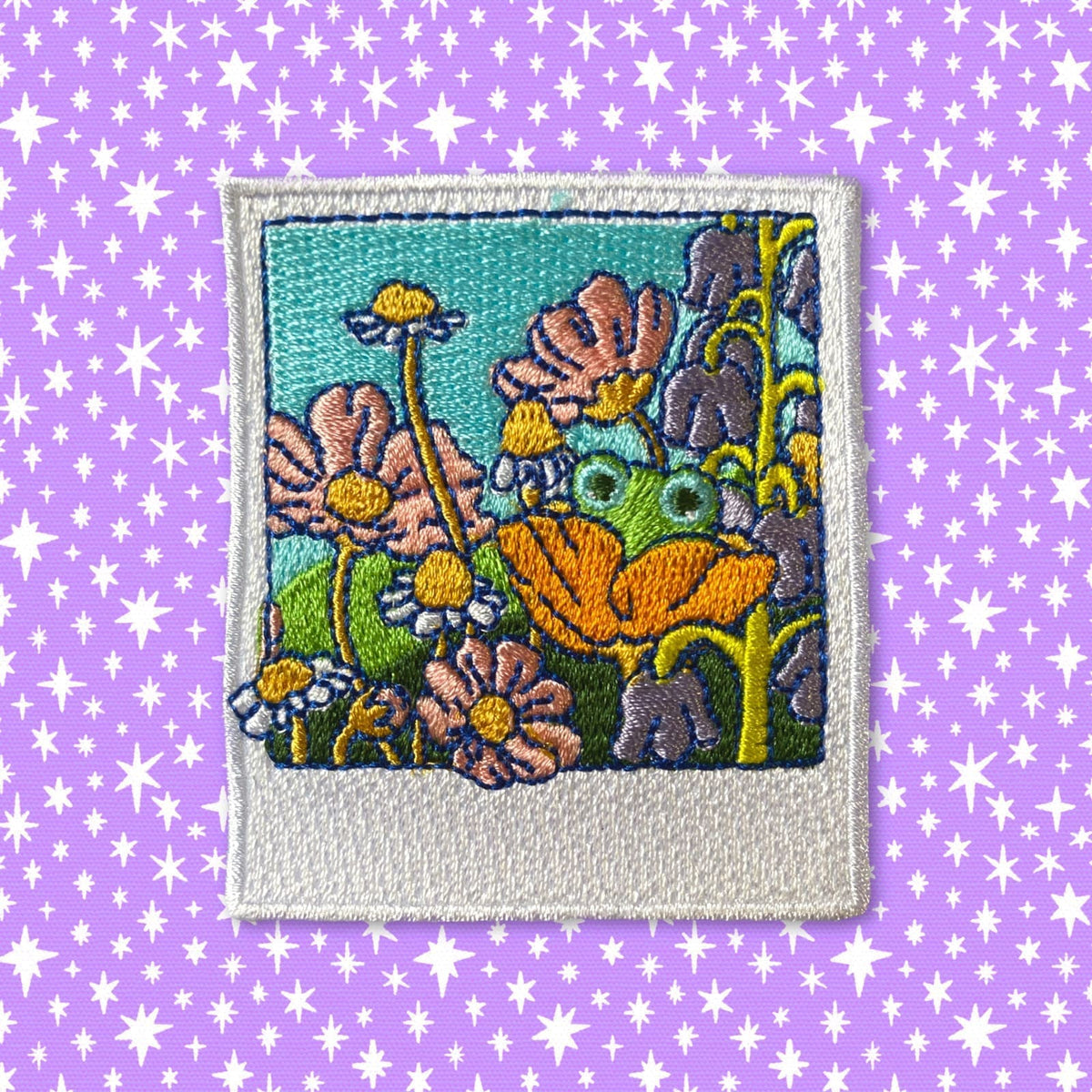 Frog Polaroid Iron-On Patch