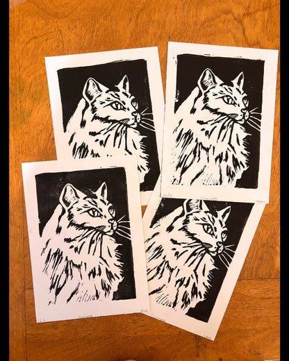 Miss Duchess Linocut Print