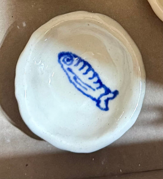 Hand Painted Fish Trinket Dish