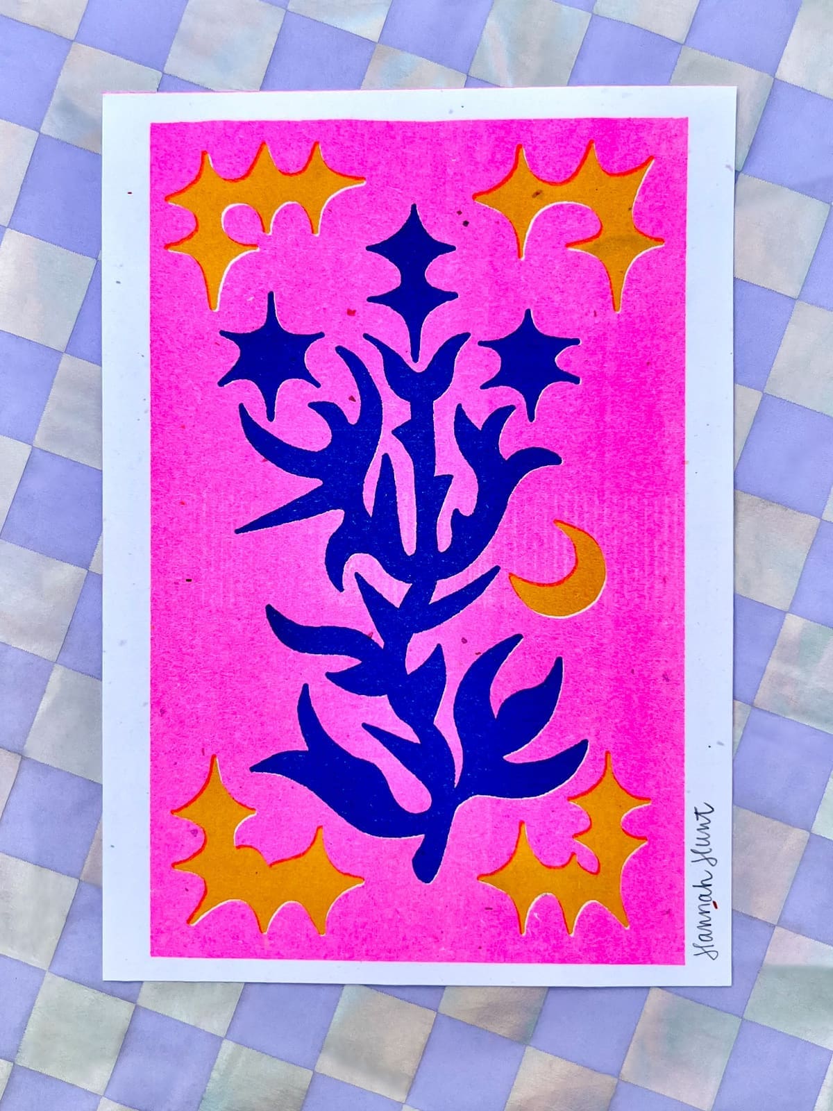 Celestial Bloom Riso Print