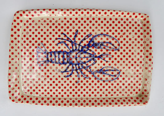 Polka Dot Lobster Tray