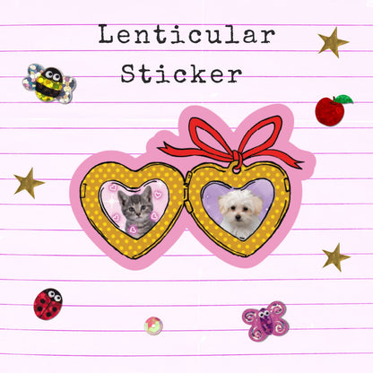 Heart locket Vinyl Sticker