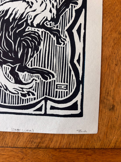 House of Lupin Linocut Print