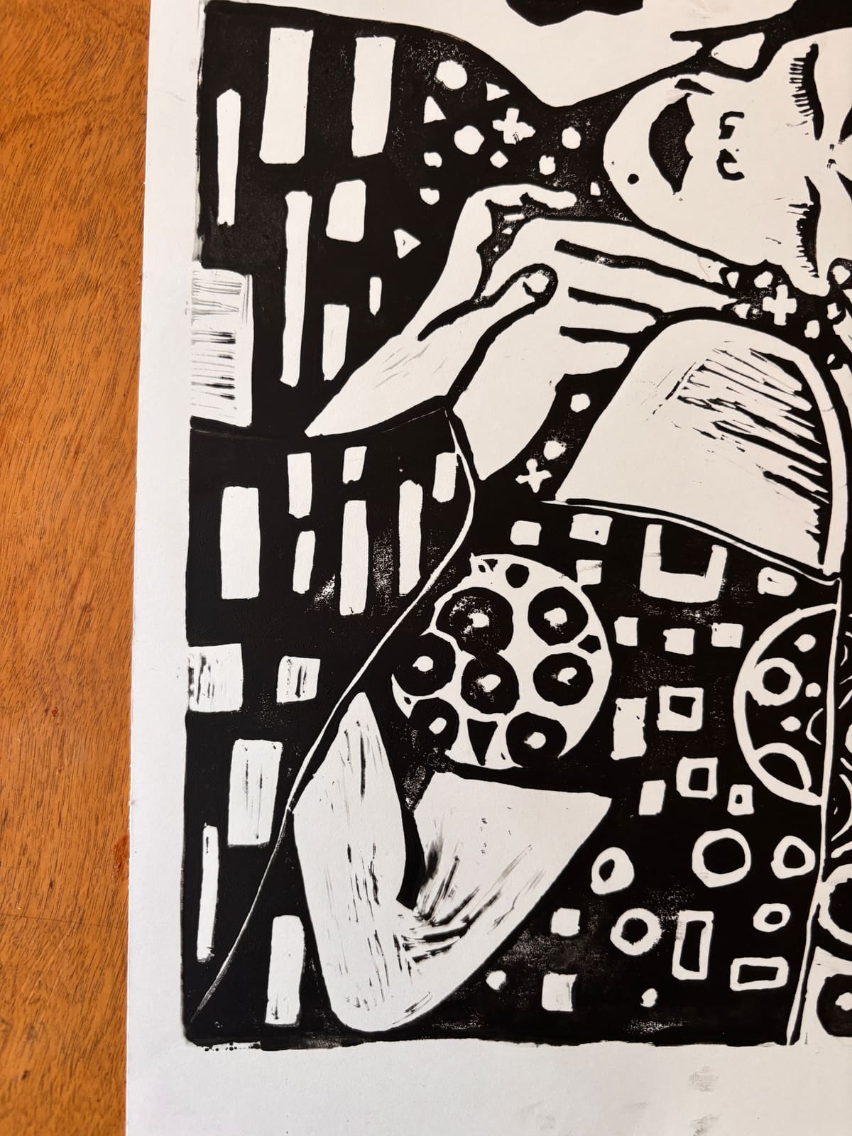 Bésame Linocut Print