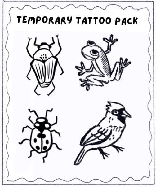 Critter Temporary Tattoos