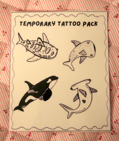 Ocean Creature Temporary Tattoos