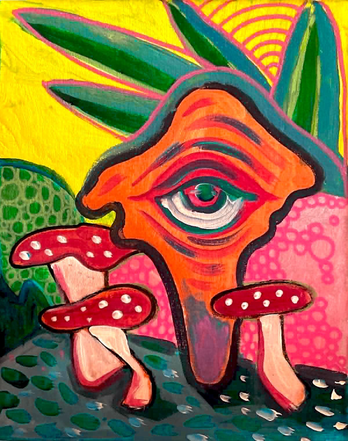 Colorful Mushrooms Print