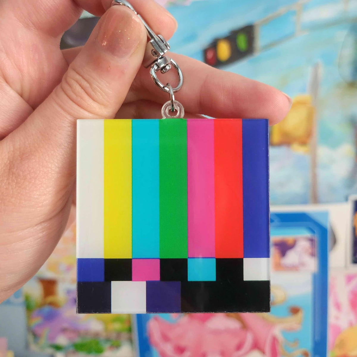 TV Glitch Keychain
