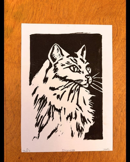 Miss Duchess Linocut Print