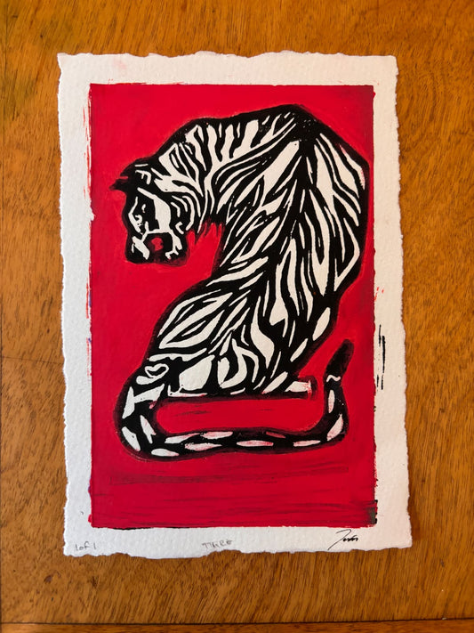 Tigre Linocut Original