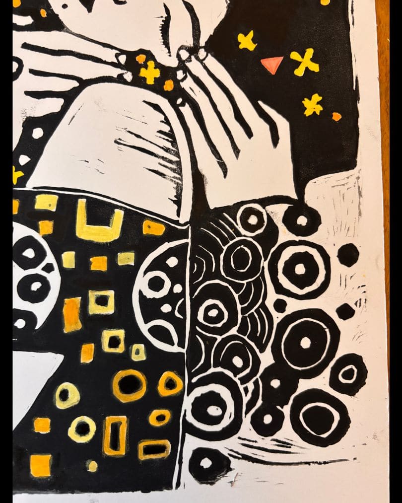 Bésame Linocut Original