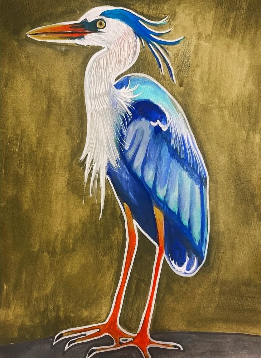 Blue Heron Print