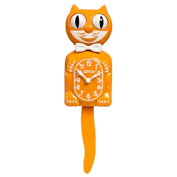 Festival Orange Kit Cat Clock