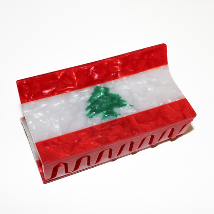 Lebanon Flag Hair Claw