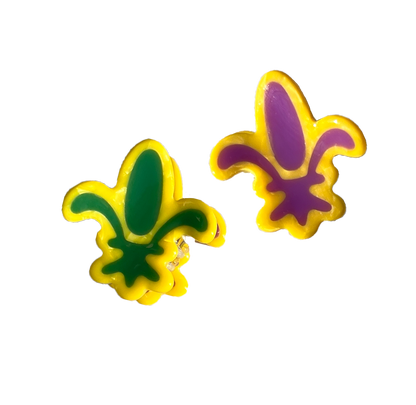Mardi Gras Fleur de Lis Mini Claws (2-pack)