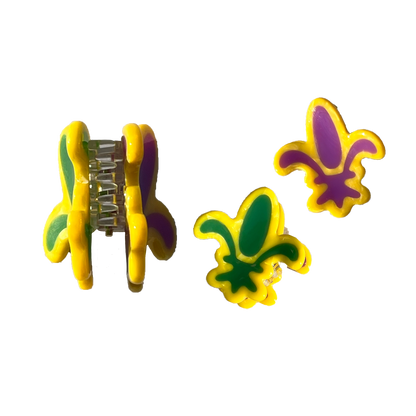 Mardi Gras Fleur de Lis Mini Claws (2-pack)