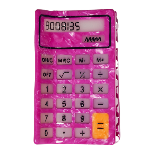 Pink Calculator Hair Claw