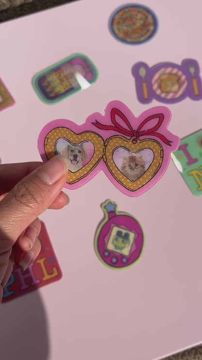 Heart locket Vinyl Sticker