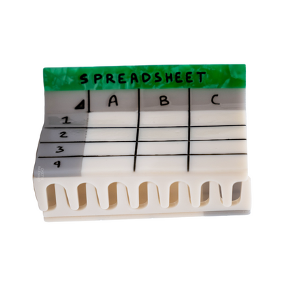 Spreadsheet Hair Claw PREORDER