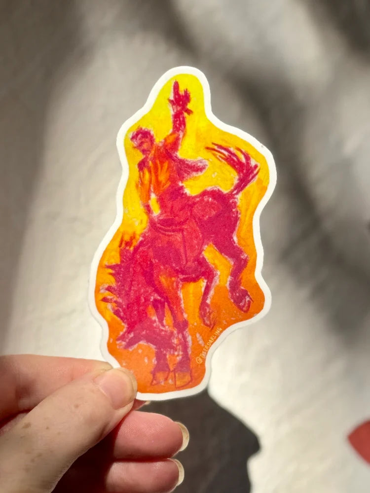 Sunset Cowboy Sticker