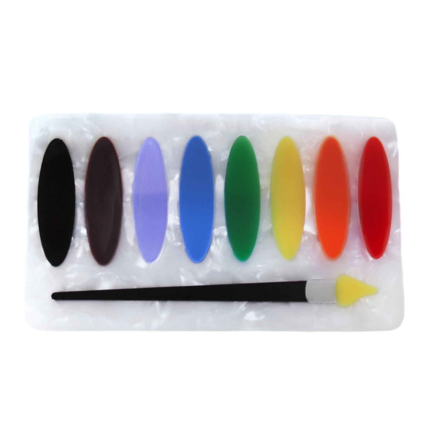 Watercolor Palette Hair Clip